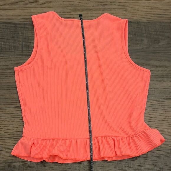 WHITE Birch Tank Top with Ruffle Hem - Picture 7 of 7
